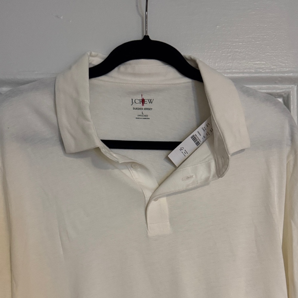 J. Crew Men's Cream Polo Shirt